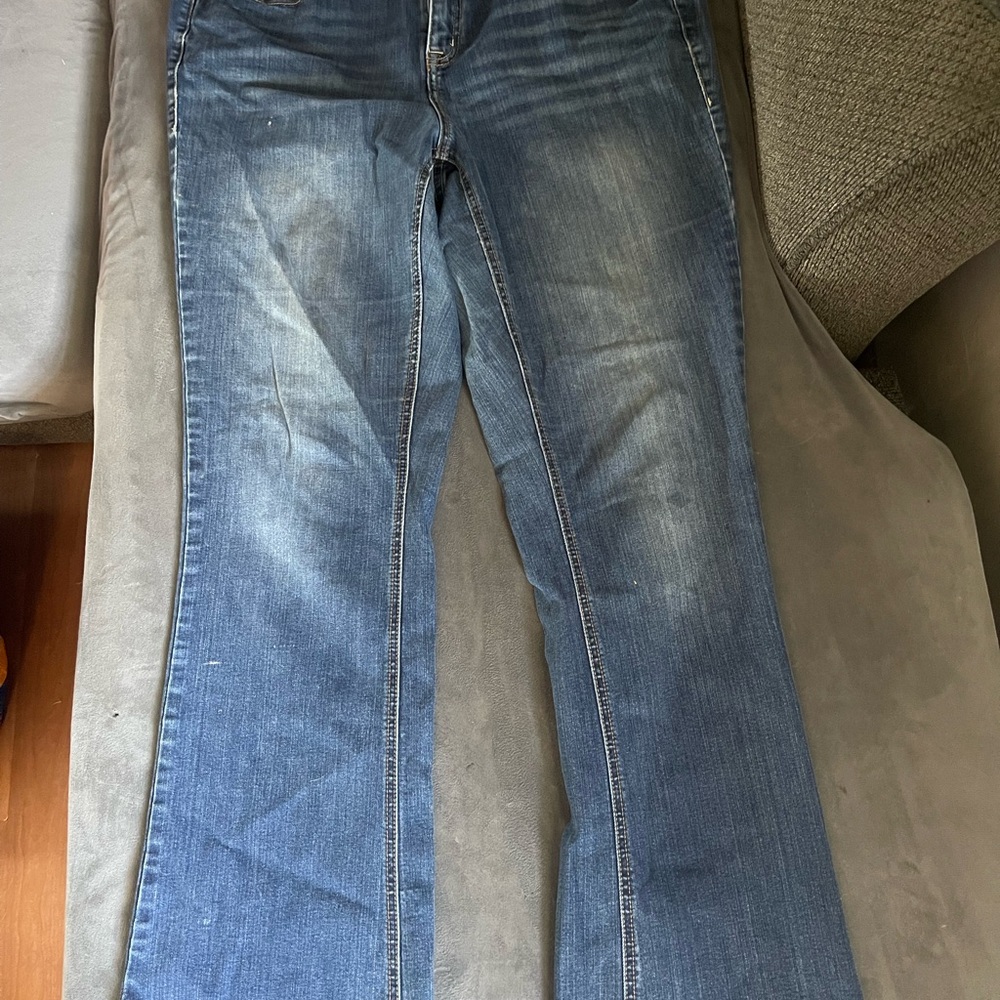 Lane Bryant Blue boot cut Jeans Tighter tummy technology 16 long
